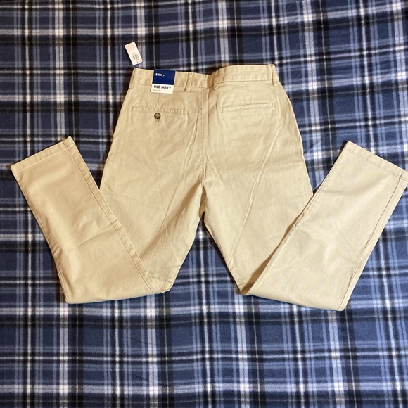 Old Navy Men's Slim Fit Light Khaki Chino Pants 32x32 New With Tags - Picture 5 of 6